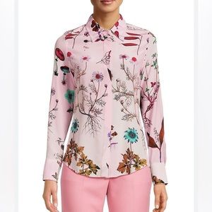 ✨ Stella McCartney Pink Willow Floral Silk Shirt✨